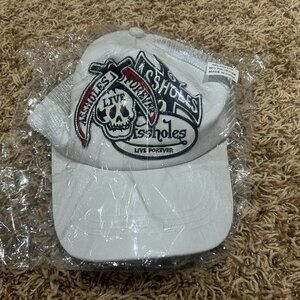 A**holes Live Forever White Trucker Hat - Brand New